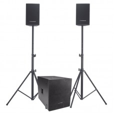 active speakerset + basskast 15inch 1000W RMS
