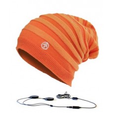 Bonfire Orange, muts met ingebouwde headphones