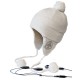 Toastie White, muts met ingebouwde headphones