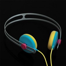 Tracks headphone Blue Yellow with mic