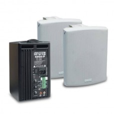 Design 2-way active stereo cab sp wit (p/paar)