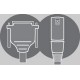 8 channel analog output cable DB25-8 XLR F