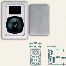 Rechth Inbouw speaker, wit, 80w per paar