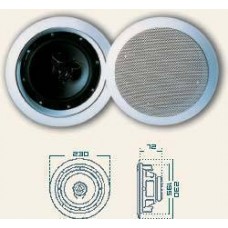Ronde Inbouw luidspreker, wit, 80w per paar