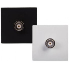 Coverplate 45x45mm standard+BNC socket black