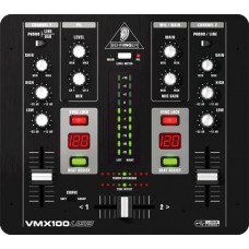 Prof. 2-Ch.l DJ Mixer+USB/Audio Interface