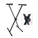 keyboard stand, black, X-model, twist lock