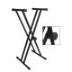 keyboard stand, black, XX-model, twist lock