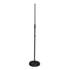 microphone stand, with round base, black