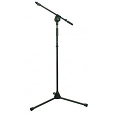 Microphone stand with extended boom - black