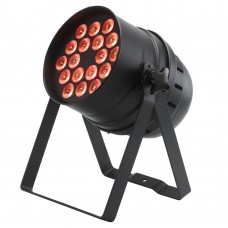 PAR64 - 18 x 3W Tricolor LEDs - Remote - zwart