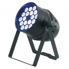 PAR64 - 18 x 5W Tricolor LEDs - Remote - zwart