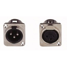 XLR Chassis 3 Pole Nikkel Male