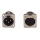 XLR Chassis 3 Pole Nikkel Male