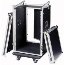 Flightcase 19inch rack 16HE High with Toploading.