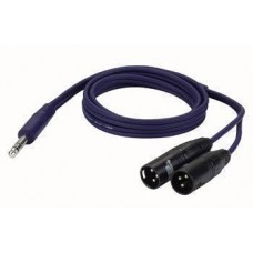 Stereo Jack to 2 XLR Male 150 cm