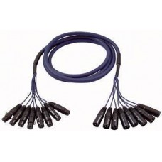 Studiosnake  8 Way XLR Male to XLR Female 3m