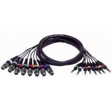 Studiosnake  8 Way  XLR Female to Jack Stereo 3m