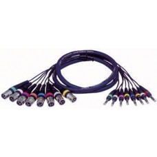 Studiosnake  8 Way  XLR Male to Jack Stereo 6m