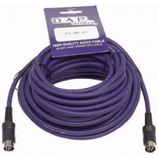 DIN 8 Pole to DIN 8 Pole with Metal Plugs 25m