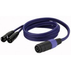 Speakon Female to 2 XLR Male 150cm