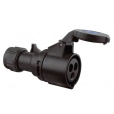 CEE 16A 240V 3p 6h Male Black twist IP44