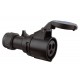 CEE 16A 240V 3p 6h Male Black twist IP44