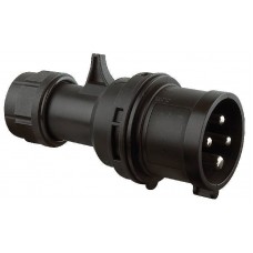 CEE 16A 380V 4p 6h Male Black twist IP44