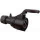 CEE 16A 380V 4p 6h female Black twist IP44