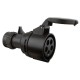 CEE 16A 380V 5p 6h female Black twist IP44