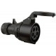 CEE 16A 380V 5p 6h female Black turbotwist IP44
