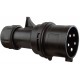 CEE 32A 380V 5p 6h Male Black twist IP44