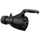 CEE 32A 380V 5p 6h Female Black twist IP44