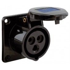 CEE 16A230V 3p 6h flanged socket straight fem IP44