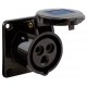 CEE 16A230V 3p 6h flanged socket straight fem IP44