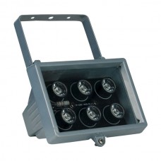 LED Floodlight 6x1W Red 10 degree lens