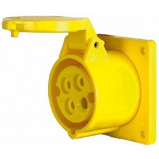 CEE Form 16A 4 Pin 110V Socket  Yellow Male