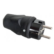 Rubber Schuko Connector Male 230V/240V