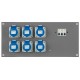 PDP-166F 19inch Panel with 6X 16A CEE 3 pole+MCB