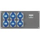 PDP-326F 19inch Panel with 6X 32A CEE 3 pole+MCB