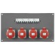 PDP-324F 19inch Panel with 4X 32A CEE 5 pole+MCB