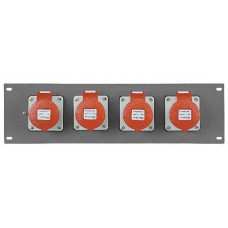 PDP-164 19inch Panel with 4X 16A CEE 5 pole