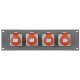PDP-164 19inch Panel with 4X 16A CEE 5 pole