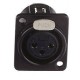 XLR Chassis 3 Pole Black Female