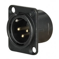 XLR 3p. chassis, black housing