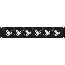 19inch Panel 2HE+ 6 pcs BS-13 connectors