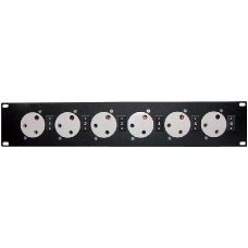 19inch Panel 2HE+ 6 pcs BS-15 connectors