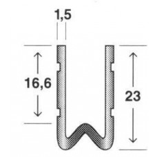Sluitprofiel vrouwelijk, 10,5mm per meter