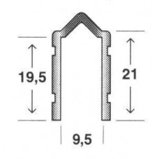 Sluitprofiel mannellijk; 10,5 mm per meter