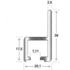 Traploos rackprofiel, per meter